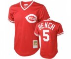 Cincinnati Reds #5 Johnny Bench Replica Red Throwback Baseball Jersey