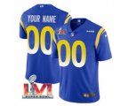 Los Angeles Rams ACTIVE PLAYER Custom 2022 Royal Super Bowl LVI Vapor Limited Stitched Jersey