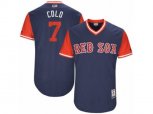 Boston Red Sox #7 Christian Vazquez Colo Authentic Navy Blue 2017 Players Weekend MLB Jersey