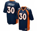 Denver Broncos #30 Phillip Lindsay Game Navy Blue Alternate Football Jersey