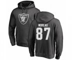 Oakland Raiders #87 Foster Moreau Ash One Color Pullover Hoodie
