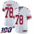 New York Giants #78 Andrew Thomas White Stitched NFL 100th Season Vapor Untouchable Limited Jersey