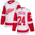 Detroit Red Wings #24 Chris Chelios Authentic White Away NHL Jersey