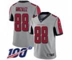 Atlanta Falcons #88 Tony Gonzalez Limited Silver Inverted Legend 100th Season Football Jersey