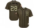 Boston Red Sox #28 J. D. Martinez Green Salute to Service Stitched Baseball Jersey