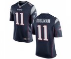 New England Patriots #11 Julian Edelman Game Navy Blue Team Color Football Jersey