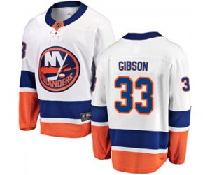 New York Islanders #33 Christopher Gibson Fanatics Branded White Away Breakaway NHL Jersey