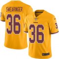 Washington Redskins #36 D.J. Swearinger Limited Gold Rush Vapor Untouchable NFL Jersey