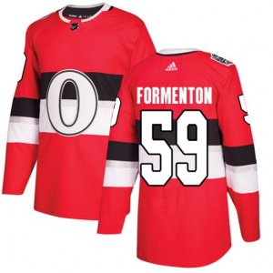 Ottawa Senators #59 Alex Formenton Authentic Red 2017 100 Classic NHL Jersey