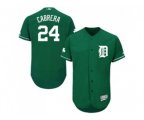 Detroit Tigers #24 Miguel Cabrera Majestic Green Flexbase Authentic Collection Player Jersey