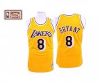 Los Angeles Lakers #8 Kobe Bryant Authentic Gold Throwback Basketball Jersey