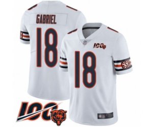 Chicago Bears #18 Taylor Gabriel White Vapor Untouchable Limited Player 100th Season Football Jersey