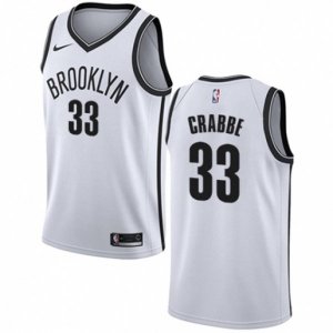 Brooklyn Nets #33 Allen Crabbe Authentic White NBA Jersey - Association Edition
