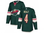 Minnesota Wild #4 Mike Reilly Green Home Authentic Stitched NHL Jersey