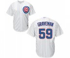 Chicago Cubs #59 Kendall Graveman Replica White Home Cool Base Baseball Jersey