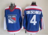 New York Rangers #4 Ron Greschner CCM Throwback blue NHL jerseys