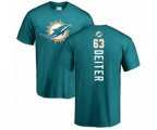 Miami Dolphins #63 Michael Deiter Aqua Green Backer T-Shirt