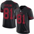 San Francisco 49ers #81 Trent Taylor Limited Black Rush Vapor Untouchable NFL Jersey