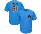 Miami Marlins Adam Conley Replica Blue Alternate 1 Cool Base Baseball Player Jersey