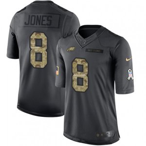 Philadelphia Eagles #8 Donnie Jones Limited Black 2016 Salute to Service NFL Jersey