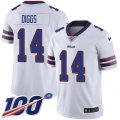 Buffalo Bills #14 Stefon Diggs White Stitched NFL 100th Season Vapor Untouchable Limited Jersey