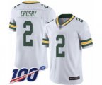 Green Bay Packers #2 Mason Crosby White Vapor Untouchable Limited Player 100th Season Football Jersey