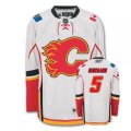 Calgary Flames #5 Mark Giordano Authentic White Away NHL Jersey