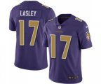 Baltimore Ravens #17 Jordan Lasley Limited Purple Rush Vapor Untouchable Football Jersey
