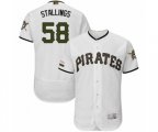 Pittsburgh Pirates Jacob Stallings Replica White Alternate Cool Base Baseball Player Jersey