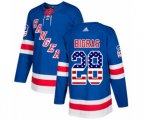 Adidas New York Rangers #28 Chris Bigras Authentic Royal Blue USA Flag Fashion NHL Jersey