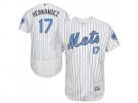 New York Mets #17 Keith Hernandez White(Blue Strip) Flexbase Authentic Collection Stitched Baseball Jersey