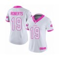 Women's Nike New York Jets #19 Andre Roberts Limited White Pink Rush Fashion NFL Jersey
