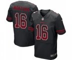 San Francisco 49ers #16 Joe Montana Elite Black Alternate Drift Fashion Football Jersey