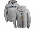 Los Angeles Chargers #99 Jerry Tillery Ash Backer Pullover Hoodie