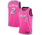 Miami Heat #2 Wayne Ellington Pink Swingman Jersey - Earned Edition