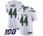 New York Jets #44 Harvey Langi White Vapor Untouchable Limited Player 100th Season Football Jersey