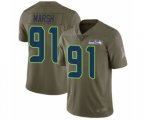 Seattle Seahawks #91 Cassius Marsh Limited Olive 2017 Salute to Service Football Jersey