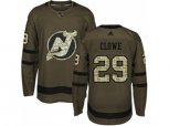 New Jersey Devils #29 Ryane Clowe Green Salute to Service Stitched NHL Jersey