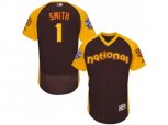 San Diego Padres #1 Ozzie Smith Brown 2016 All-Star National League BP Authentic Collection Flex Base MLB Jerse