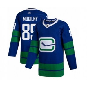 Vancouver Canucks #89 Alexander Mogilny Authentic Royal Blue Alternate Hockey Jersey