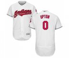 Cleveland Indians #0 B.J. Upton White Home Flex Base Authentic Collection Baseball Jersey