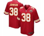 Kansas City Chiefs #38 Dontae Johnson Game Red Team Color Football Jersey