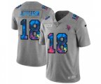 Minnesota Vikings #18 Justin Jefferson Multi-Color 2020 NFL Crucial Catch NFL Jersey Greyheather