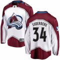 Colorado Avalanche #34 Carl Soderberg Fanatics Branded White Away Breakaway NHL Jersey