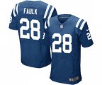 Indianapolis Colts #28 Marshall Faulk Elite Royal Blue Team Color Football Jersey