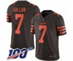 Cleveland Browns #7 Jamie Gillan Limited Brown Rush Vapor Untouchable 100th Season Football Jersey