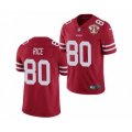 San Francisco 49ers #80 Jerry Rice Red 2021 75th Anniversary Vapor Untouchable Limited Jersey