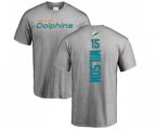 Miami Dolphins #15 Albert Wilson Ash Backer T-Shirt