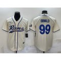 Los Angeles Rams #99 Aaron Donald Cream Stitched Cool Base Nike Baseball Jersey
