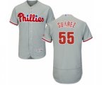 Philadelphia Phillies Ranger Suarez Grey Road Flex Base Authentic Collection Baseball Player Jersey